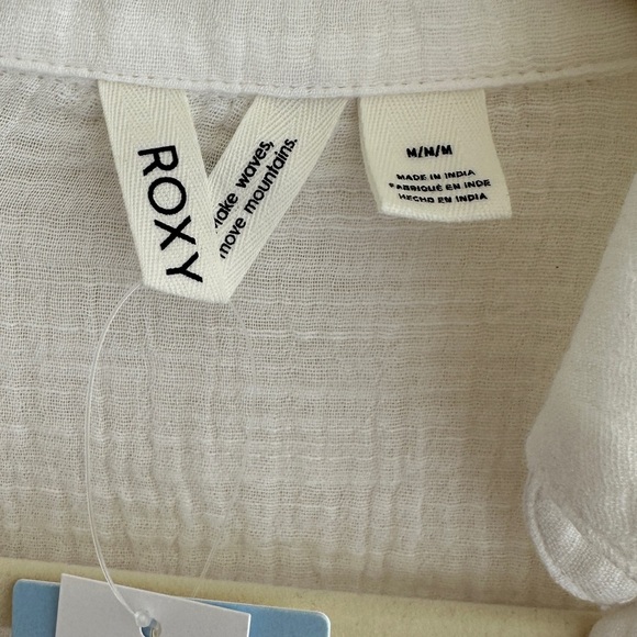 Roxy Summer Limonade White Shirt Dress for Women, Beach Coverup, Medium, NWT - Picture 7 of 16